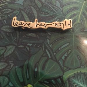 Leave her wild and lightening bolt Pins (2)